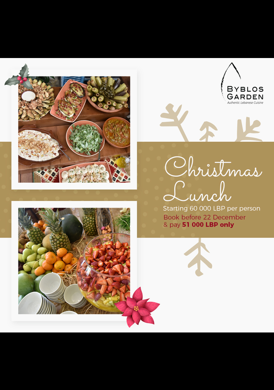 Christmas Lunch at Byblos Garden